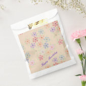 Pastel Peach and Pink Flowered Bedankzakje (Gezegeld)