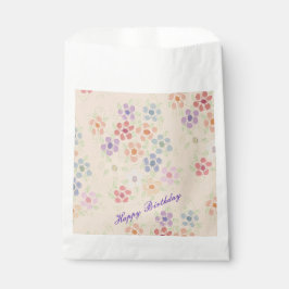 Pastel Peach and Pink Flowered Bedankzakje