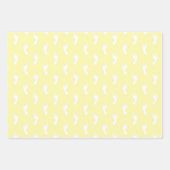 PASTEL PEACH BROWN YELLOW ROWS OF BABY FEET INPAKPAPIER VEL (Voorkant 3)