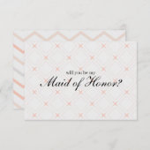 Pastel Peach Cream will you be My Maid of Honor (Voorkant / Achterkant)