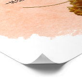 Pastel Peach Daylily True Beauty Gandhi Quote Poster (Hoek)