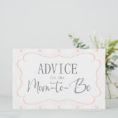 Pastel Peach en Cream Geometric Advice Kaart (Staand voorkant)