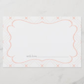 Pastel Peach en Cream Geometric Advice Kaart (Achterkant)