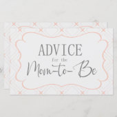 Pastel Peach en Cream Geometric Advice Kaart (Voorkant / Achterkant)