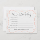 Pastel Peach en Cream Geometric Wishes for Baby (Voorkant)