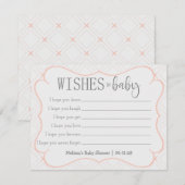 Pastel Peach en Cream Geometric Wishes for Baby (Voorkant / Achterkant)