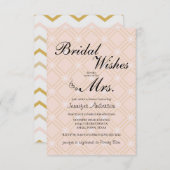 Pastel Peach en Gold Bridal Brunch Invitation (Voorkant / Achterkant)