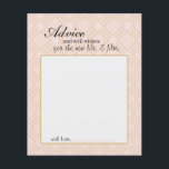 Pastel Peach en Gold Geometric Advice Kaart<br><div class="desc">Ons Just Peachy-collectie zal uw kantoorbenodigdheden een handomdraai met leuke zachte kleuren geven. Pas onze prachtige kantoorbenodigdheden snel en eenvoudig aan met uw gebeurtenisgegevens. Druk op de knop Aanpassen. Coördinatie achterzijde is inbegrepen. Overeenkomende objecten om je collectie te voltooien zijn beschikbaar in onze Zazzle winkel!</div>