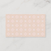 Pastel Peach en Gold Geometric Diaper Raffle Informatiekaartje (Achterkant)