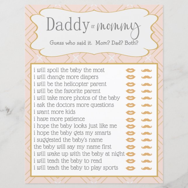 Pastel Peach en Gold Geometric die het zeiden (Voorkant)