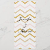 Pastel Peach en Gold Geometric Menu (Achterkant)
