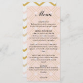 Pastel Peach en Gold Geometric Menu (Voorkant / Achterkant)