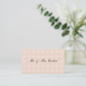Pastel Peach en Gold Geometric Plaatskaartje (Staand voorkant)