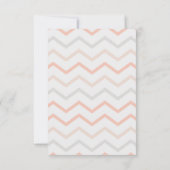 Pastel Peach en Gold Geometric RSVP Kaartje (Achterkant)