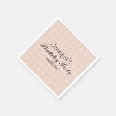 Pastel Peach en Gold Geometric Servet (Hoek)