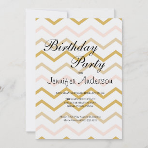 Pastel Peach en Gold Zig Zag