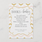 Pastel Peach en Gold Zig Zag Books for Baby Informatiekaartje (Voorkant)