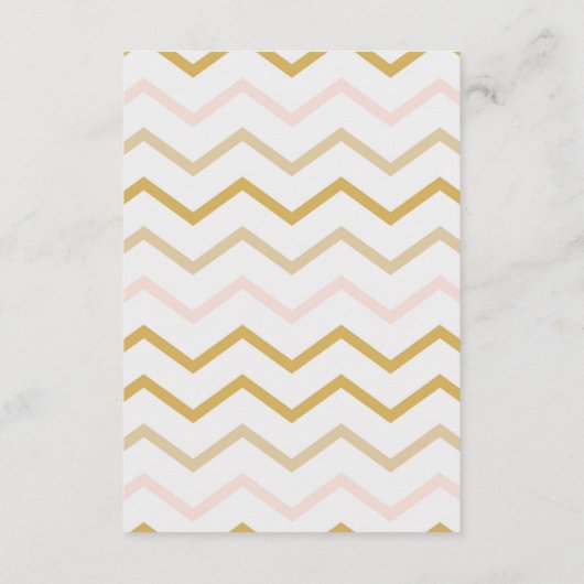 Pastel Peach en Gold Zig Zag Books for Baby Informatiekaartje (Achterkant)