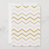 Pastel Peach en Gold Zig Zag virtuele uitnodiging (Achterkant)