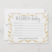 Pastel Peach en Gold Zig Zag Wishes for Baby (Voorkant)