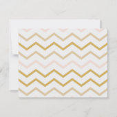Pastel Peach en Gold Zig Zag Wishes for Baby (Achterkant)