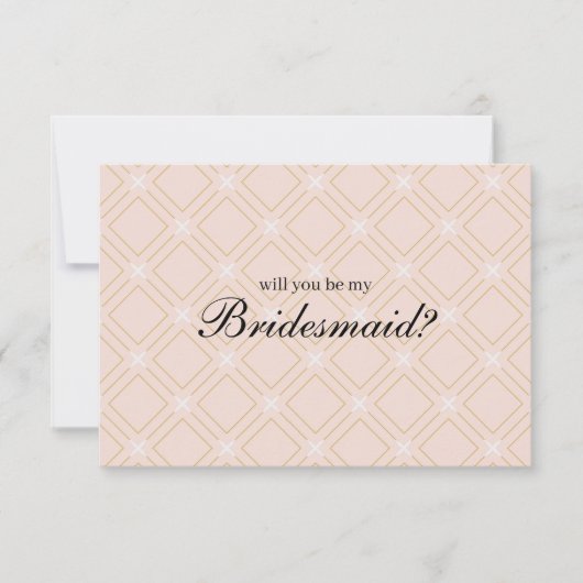 Pastel Peach en Gold zullen mijn Bridesmaid zijn (Voorkant)