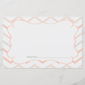 Pastel Peach en Grey Zig Zag Advice Kaart (Achterkant)