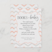 Pastel Peach en Grey Zig Zag Books for Baby Informatiekaartje (Voorkant / Achterkant)