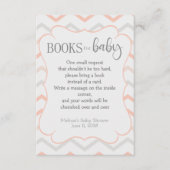 Pastel Peach en Grey Zig Zag Books for Baby Informatiekaartje (Voorkant)