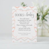 Pastel Peach en Grey Zig Zag Books for Baby Informatiekaartje (Staand voorkant)