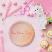 Pastel Peach en roze Papieren Bordje (Feest)