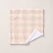 Pastel Peach Gingham Buffalo Check Pset Pattern Bad Handdoek (Wasdoekje)