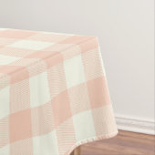 Pastel Peach Gingham Buffalo Check Pset Pattern Tafelkleed (Voorbeeld)