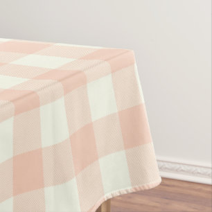 Pastel Peach Gingham Buffalo Check Pset Pattern Tafelkleed