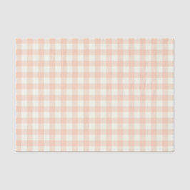 Pastel Peach Gingham Buffalo Check Pset Pattern Tissuepapier