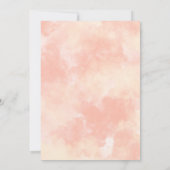 Pastel Peach Kleur Cloud Negen Baby shower Kaart (Achterkant)