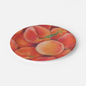 Pastel Peach Paper Borden Summer Garden Papieren Bordje (Gekanteld)