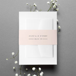 Pastel Peach Personalized Weddenschap Uitnodigingen Wikkel