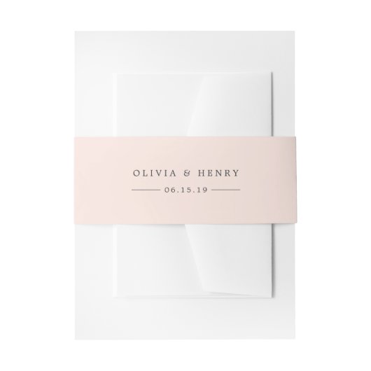 Pastel Peach Personalized Weddenschap Uitnodigingen Wikkel (Voorkant Voorbeeld)