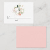 Pastel Peach Pink Gold Geometrische platte plaats  Plaatskaartje (Voorkant / Achterkant)