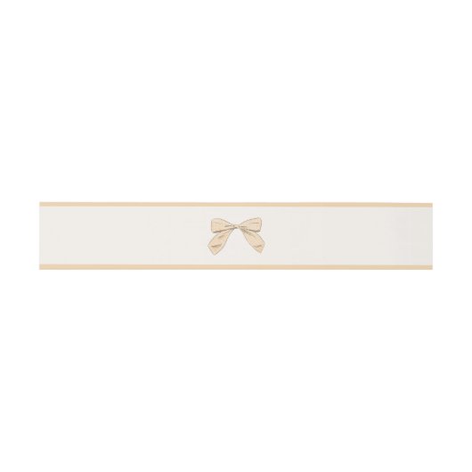 Pastel Peach Plaid Bow Elegant Neutraal Baby showe Uitnodigingen Wikkel (Vlak)