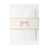 Pastel Peach Plaid Bow Elegant Neutraal Baby showe Uitnodigingen Wikkel (Voorkant Voorbeeld)
