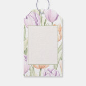 Pastel Peach Purple Spring Floral Mother's Day Cadeaulabel (Achterkant)