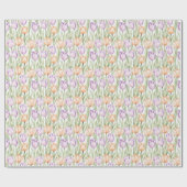 Pastel Peach Purple Tulips Spring Floral Cadeaupapier (Vlak)