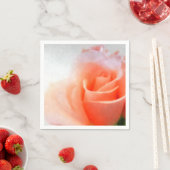 Pastel Peach Roos Paper Napkins Servetten (Insitu)