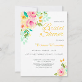 Pastel Peach roze Roses Vrijgezellenfeest Kaart