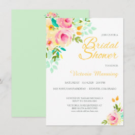Pastel Peach roze Roses Vrijgezellenfeest Kaart