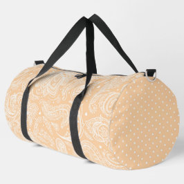 PASTEL PEACH UITGEBREIDE PAISLEY PATROON & STIPPEN PLUNJEZAK