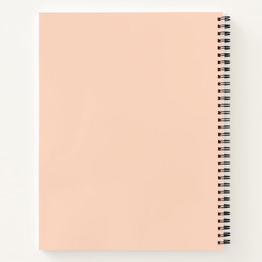 Pastel Peach Unicorn Rainbow Personalized Notitieboek (Achterkant)
