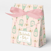 Pastel Peachy Bachelorette Party Sparkle Bedankdoosjes (Voorkant Zijde)
